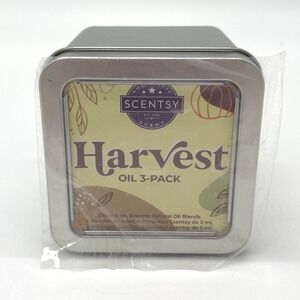 Scentsy Harvest Oil 3-Pack Rosemary Shortbread Matcha Chamomile Graham‎ Crumble